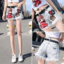 Летние женские ковбойские шорты, новые тонкие и тонкие свободные штаны с высокой талией и кисточками
