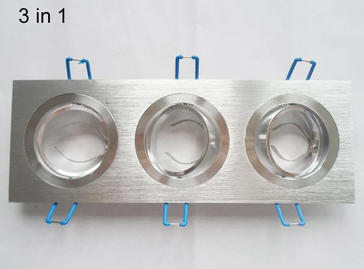 6 шт алюминиевый GU10 светильник MR16 держатель квадратная осветительная арматура led вниз свет край кронштейн 2 в 1 и 3 в 1 dia50mm DIY наборы