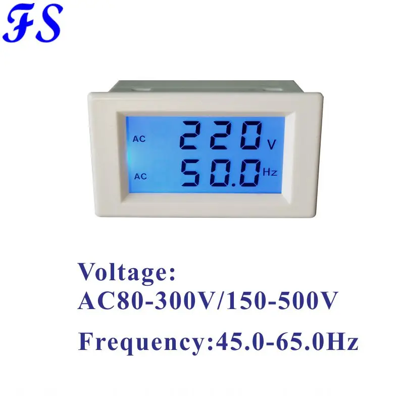 Twowire Lcd Voltage Meter Ac Voltmeter Ac 80300v 150500v Frequency