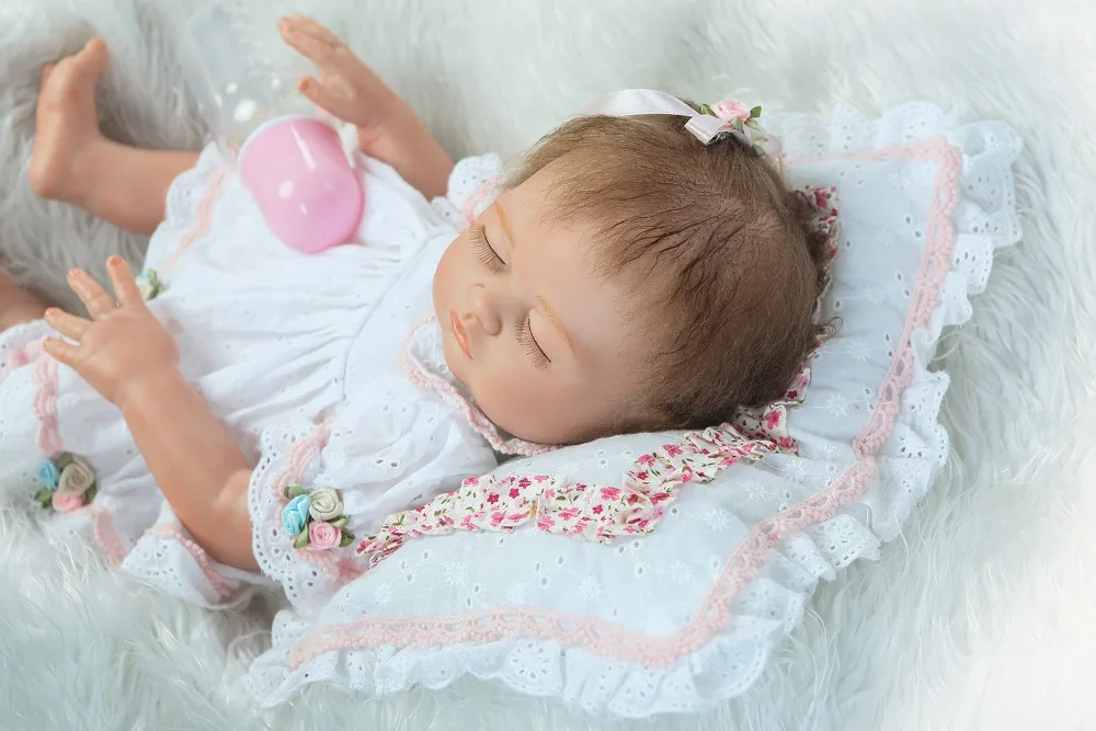 20 ''Bebe живой Reborn bonecas ручной работы реалистичные Reborn Baby Doll девушки всего тела силиконовые vinly с соской подарок ребенку