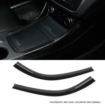 

2pcs New Durable Car Center Console Side Decoration Strips Trim for Mercedes Benz A W176 CLA C117 GLA X156 Car Accessories