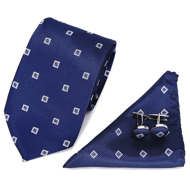 

High Quality Cravats Cashmere Tie and Handkerchief Set Hot sell Silk Tie Solid Plaid Suit For Wedding Party Necktie For Men