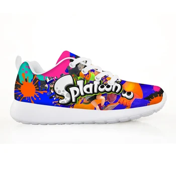

Summer Fashion Children's Shoes Sneakers for Splatoon 2 Pattern Teenage Boys Girl Kids Casual Flats Breath Lace-up Shoes Custom