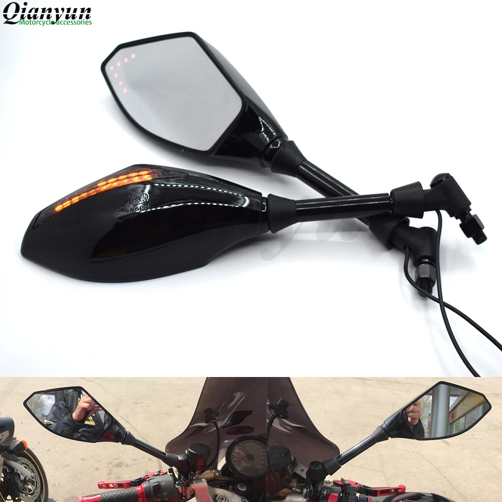 

Universal motorcycle LED turn signal rear view mirror turn signal indicator for Triumph DAYTONA 955i 675 STREET TRIPLE TT 600