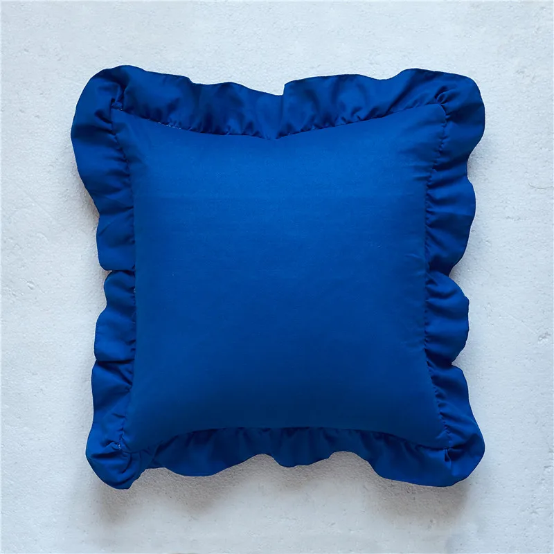 1 Pieces Dark Blue Color Pillow Cover Superfine Fiber Rectangle Bed