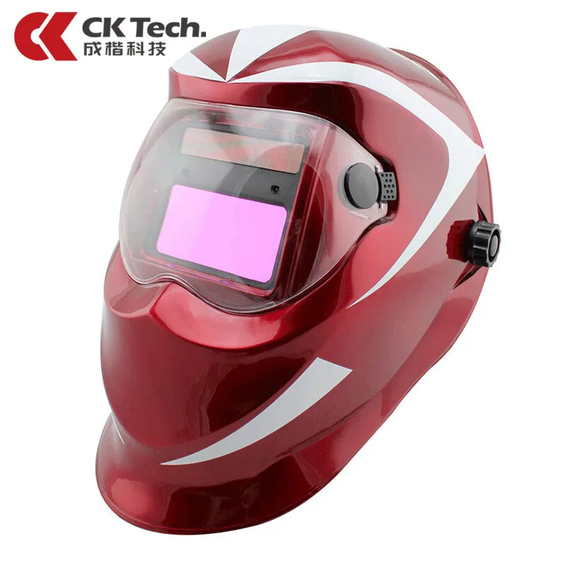 

CK Tech.Solar Power Auto Darkening Welding Helmet Welder Lens Mask 93*43cm Head-mounted Heatproof Welder Cap UV Protection