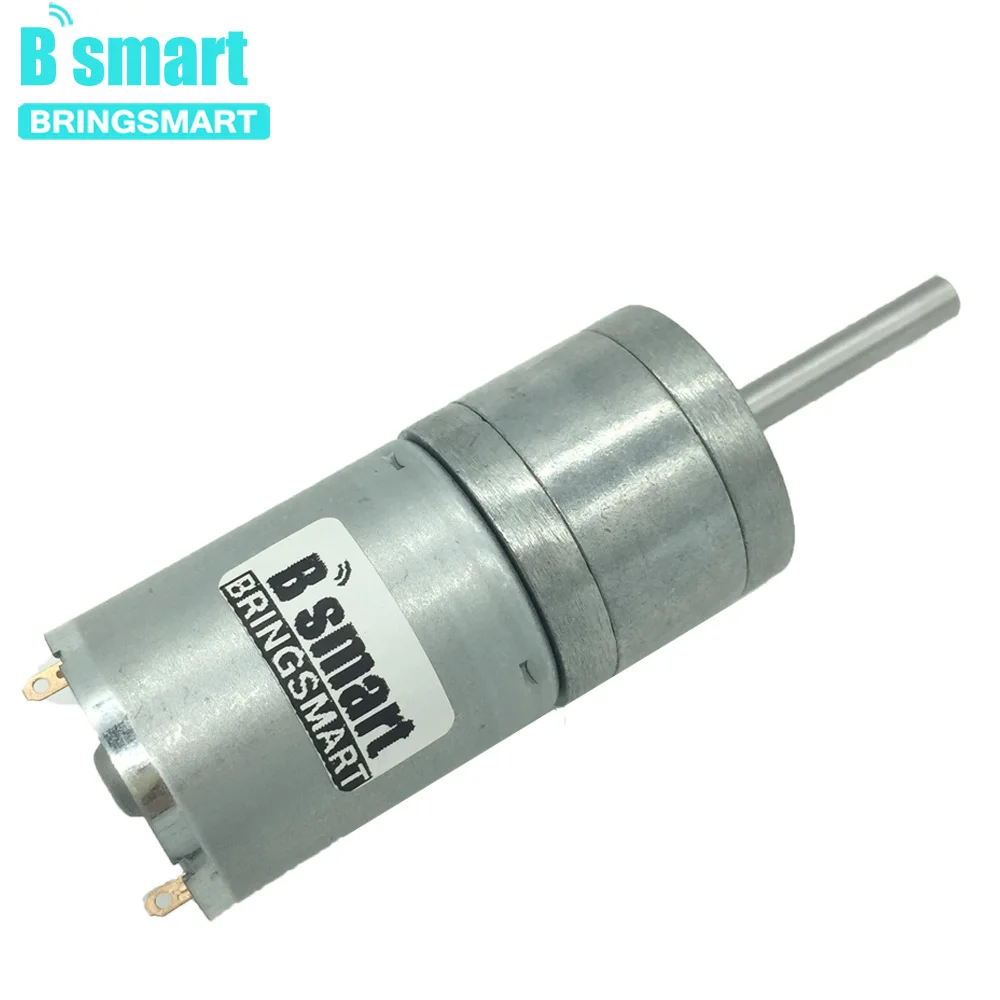 

Bringsmart DC Motor 6V 12V 24V Extension Shaft 25MM Geared Motor Slow Speed Reduction Gearbox Engine 25GA370