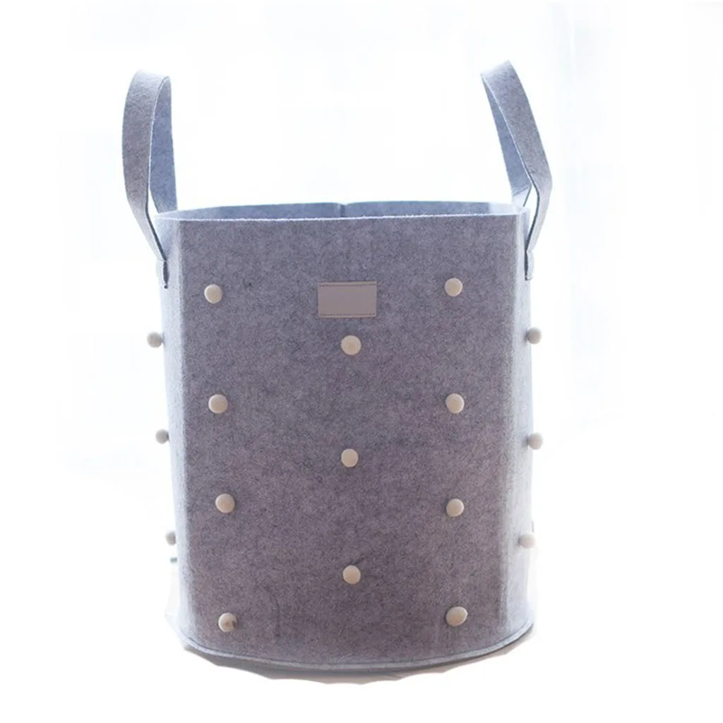 Cotton Felt Desktop Storage Basket Sundries Storage Box Underwear Cosmetic Organizer Jewelry Stationery Container