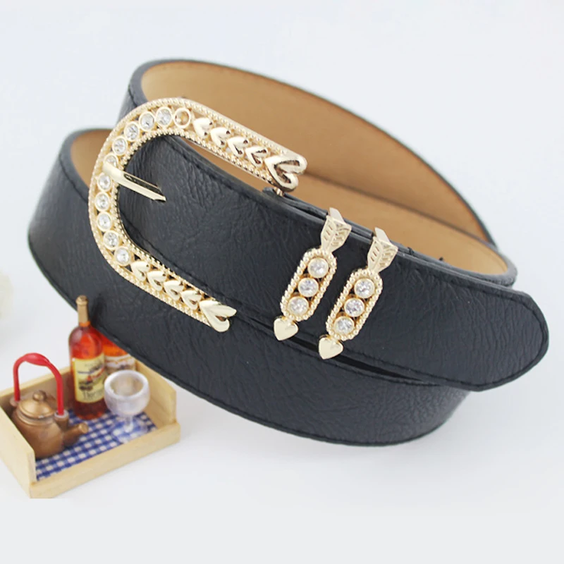 Mahogany Decorative Belt Lady All match Diamond Belt Leisure Fashion