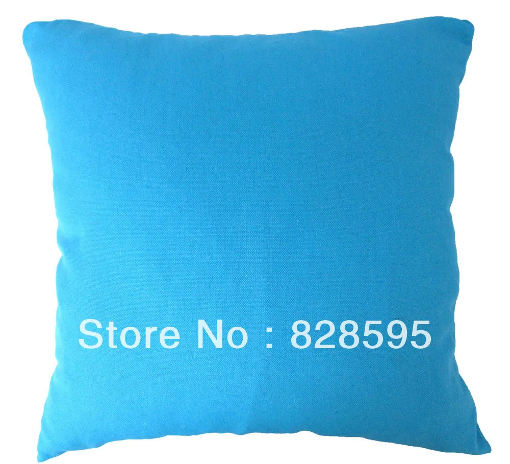 Aa138a Plain Turquoise Cotton Canvas Cushion Cover/Pillow Case*Custom Size* 