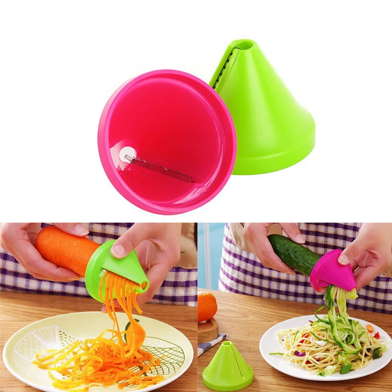 

Vegetable Fruit Slicer Kitchen Tool Stainless SteelVegetable Hand Spiral Slicers Multi-purpose Grater Spiral Wire Carrot Cutter