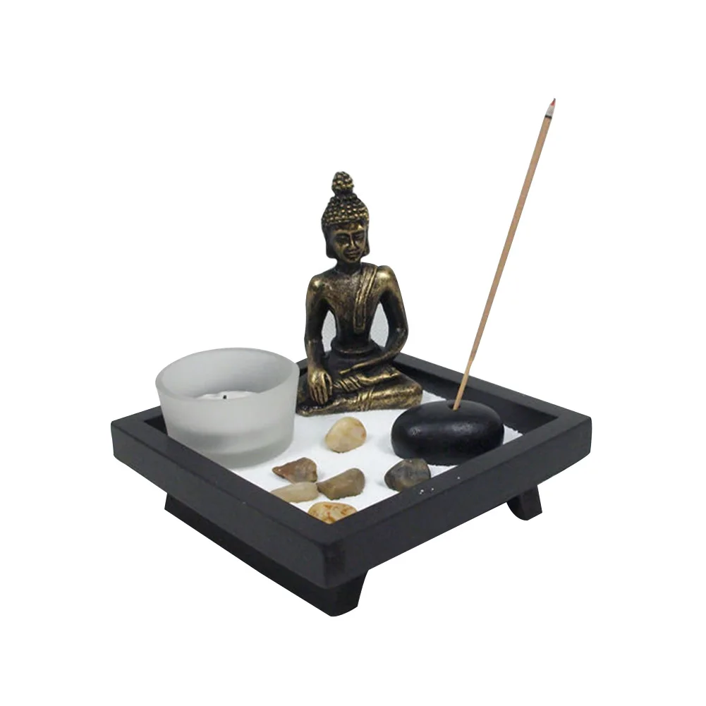 Desktop Symbol Craft Resin Home Holy Exquisite Buddha Statue Aromatherapy Ornament Candle Holder Non Toxic Gift Portable |