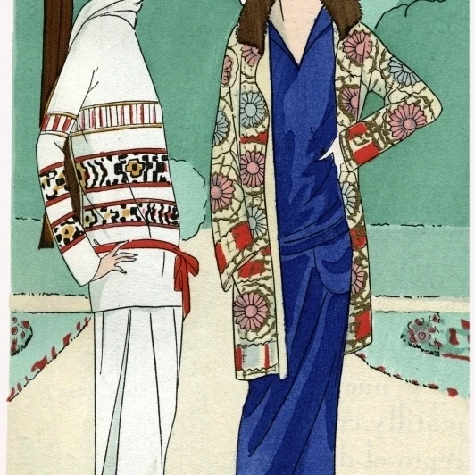 Two Ladies In Outfits By Madeleine Et Madeleine Poster Print By Mary Evans Picture Library (24 X 36)