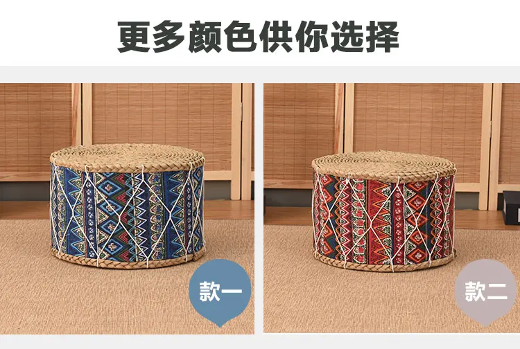 Japanese-style straw sit pier round futon handmade thick living room lazy home adult tatami shoe sofa Stool Seat