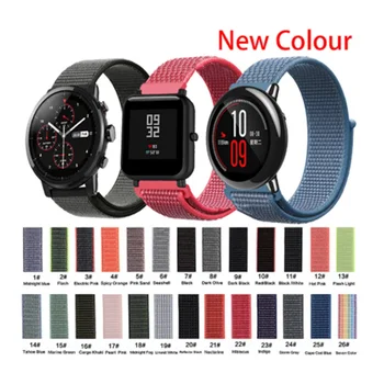 

Smart watch band for amazfit bip GTS strap accessorios 20mm wrist band Nylon Loop Velcro Strap Smart Watch Accessories Bracelet