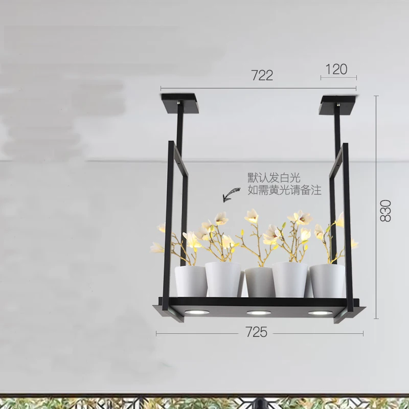 Американская промышленная Люстра потолочная прямоугольная кафе ресторан блеск завод Tieyi светодиодный завод люстра освещение люстры - Цвет корпуса: Magnolia flower
