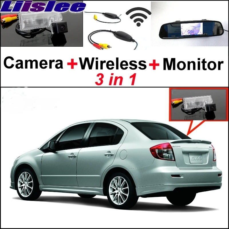 Liislee Special Rear View Camera + Wireless Receiver + Mirror Monitor Easy Parking System For Suzuki SX4 SX-4 SX 4 Sedan MK1