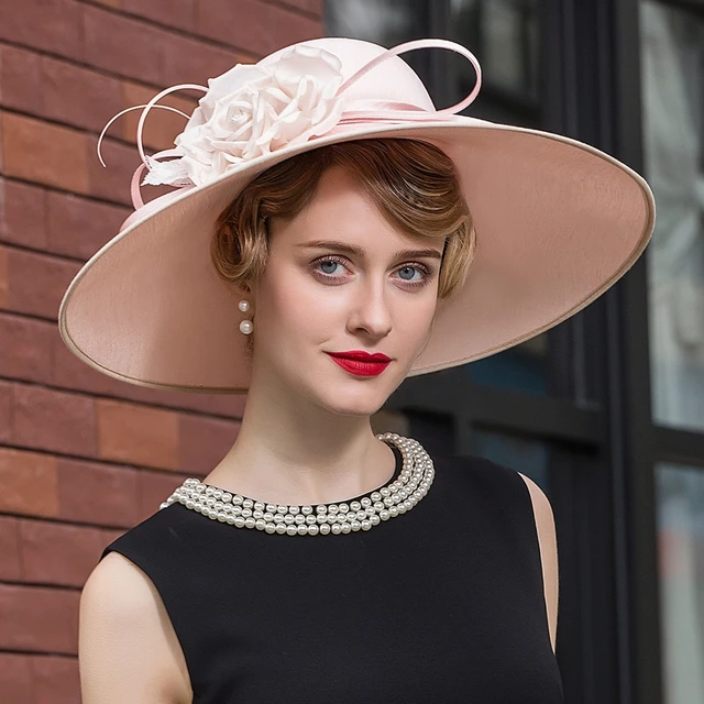 Lady New Fedoras Hat Female English Formal Summer Dress Hat Female