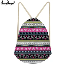 NOISYDESIGNS Drawstring Bags Fashion Pattern Printing Students Small SchoolBags Kids Daily Backpack Boys Girls Custom Beach Bags