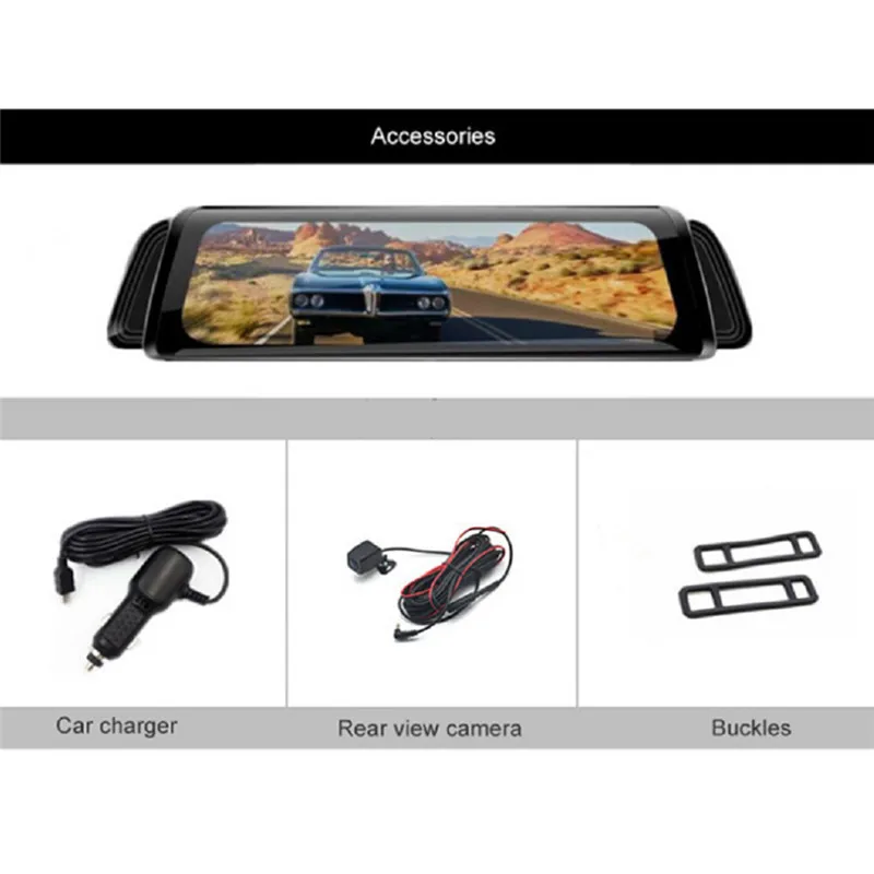 Tefanball Stream Media Car Recorder 10 &quotАвтомобильный видеорегистратор Камера заднего вида FHD