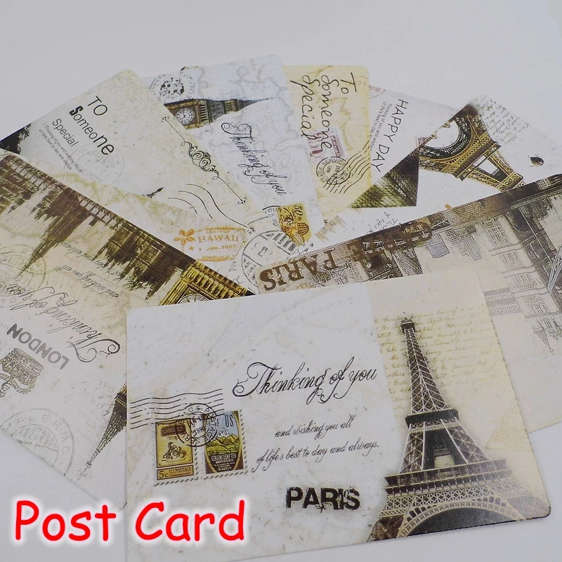 

(18 Pieces/Lot) Vintage Post Cards Postcard Set DIY Greeting Card School Office Supplies Novelty Memo Pad FRS-112