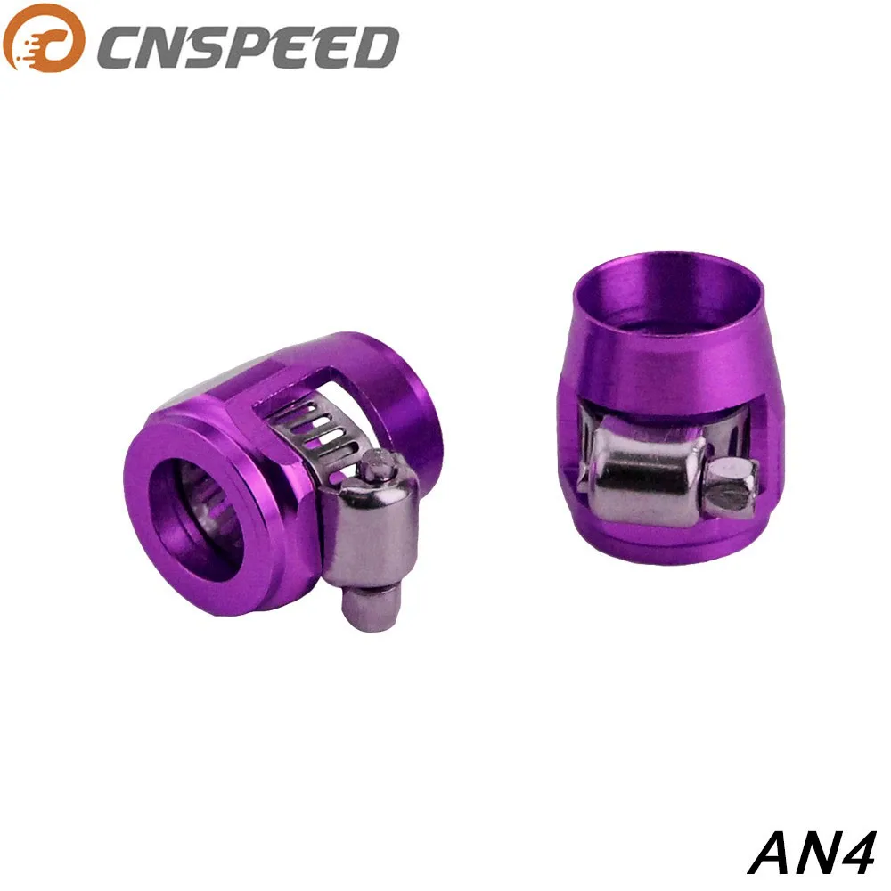CNSPEED 1lot/2pcs Hose Clamp AN4 Fuel Oil Water Tube Hose Fittings