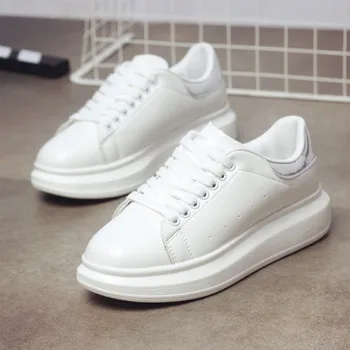 

Women White Shoes Platform Sneakers High Quality Men Sports Shoes Woman Running Shoes Lace Up Chunky Trainers Shoes Walking