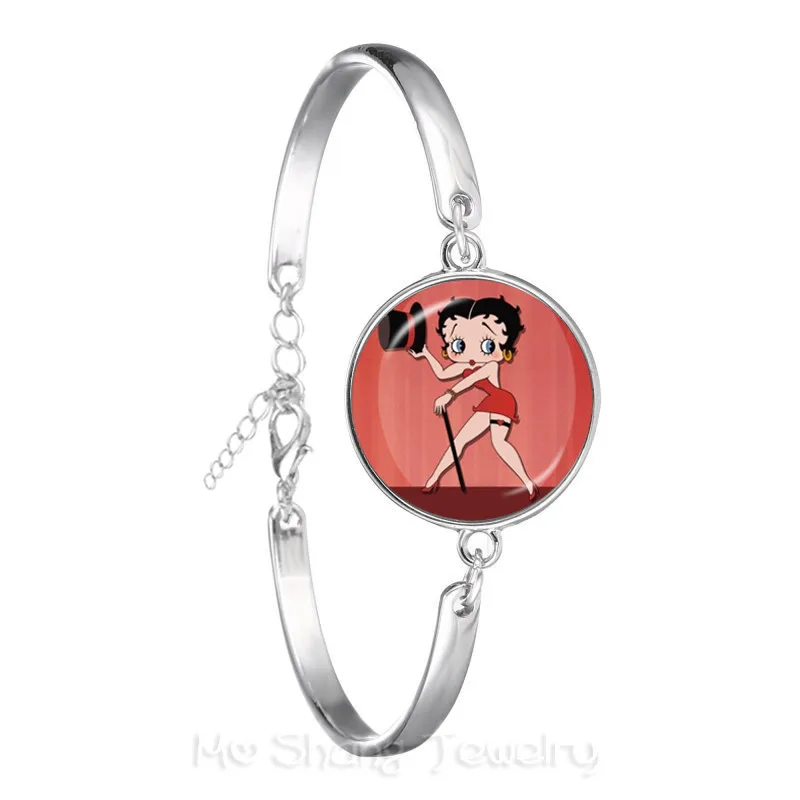 Романтический фон Sexy Betty Boop серии узорный стеклянный купол браслет DIY покрытые