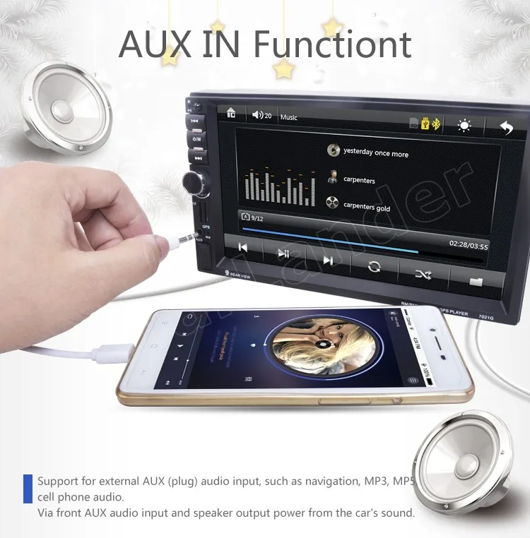 8G карта опция gps навигация 2 Din Автомобильный Радио плеер 7 ''дюймовый Bluetooth Стерео FM MP4 MP5 ВИДЕО USB рулевое Зеркало Ссылка