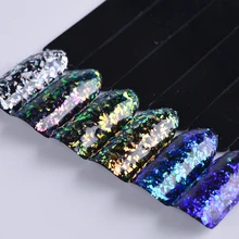 1 шт. облако Хамелеон Блестки для ногтей нерегулярные хлопья порошок кораллового цвета дизайн ногтей блестки маникюрные украшения LASH01-06