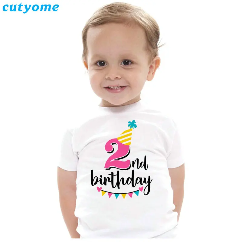 Summer Baby T Shirt Tops Children's Clothing Happy Birthday Girls Boys Short Sleeve Kids Clothes Tee Girls Boys' T-shirts Casual Summer Baby T Shirt Tops Children's Clothing Happy Birthday Girls Boys Short Sleeve Kids Clothes Tee Girls Boys' T-shirts Casual