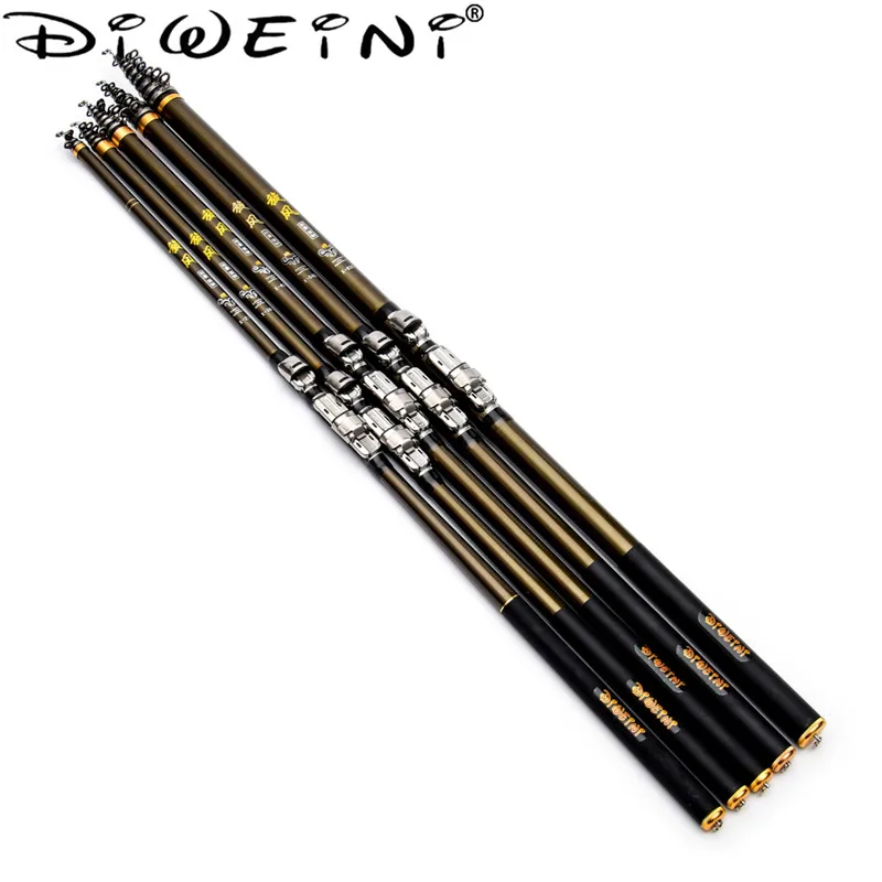 

2018 Carbon Fiber Spinning Telescopic Fishing Rods Army Green Rock Fishing Rod Stream Lake River Fishing