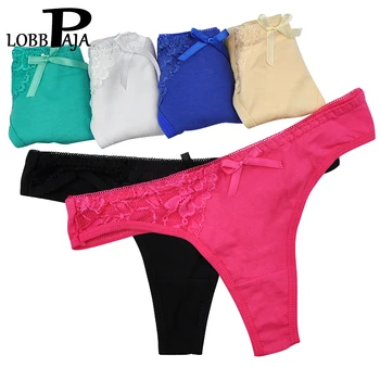 

LOBBPAJA Wholesale Lot 12 pcs Women Sexy G-strings Thongs Strings Woman Cotton Underwear Lingerie Ladies Panties Tangas T-back