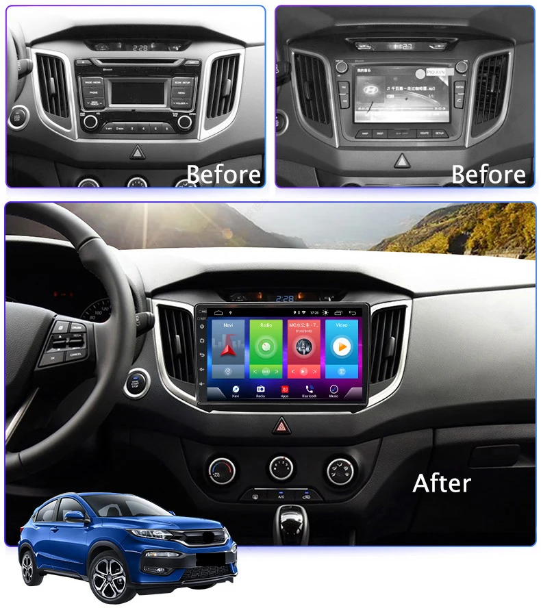 

Full Touch Car Android 8.1 Radio Player For HYUNDAI Creta IX25 2017 Vehicle GPS Navigation Video Multimedia Built In Bluetooth