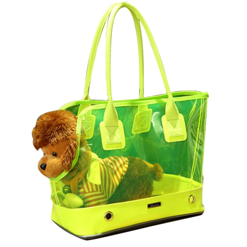 opening promotion-Cute Transparent Small Pet Cat Dog Travel Luxury Carrier Bag Chihuahua Dog Puppy Outdoor Carrying Bags Tote