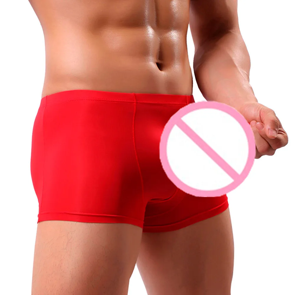 Новые стильные сексуальные мужские трусы s Elephant Bulge нижнее белье с карманом шорты
