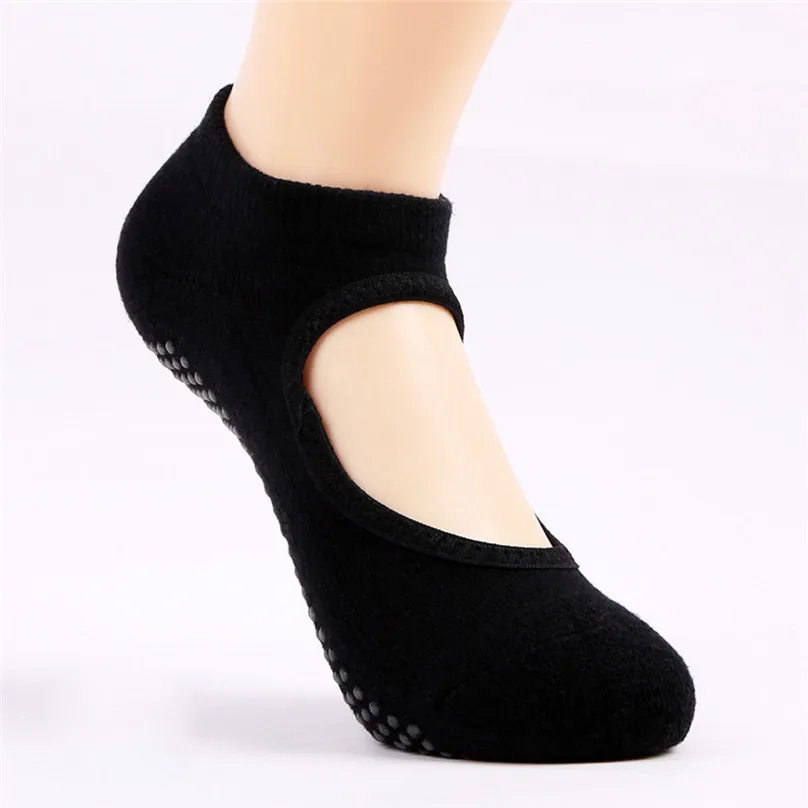 3Pairs Yoga Socks Women Yoga Socks Anti-slip Silicone Dance Sport Yoga Pilates Non-slip Socks Ballet Gym Fitness Sock #3j04 (3)