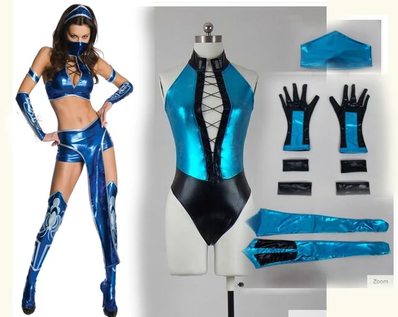 Customized Mortal Kombat Kitana Uniform Cosplay Costumes