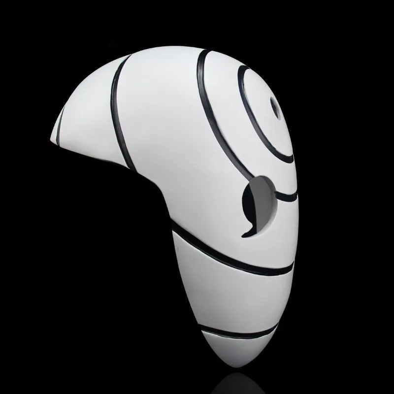 

Free Shipping White Resin Naruto Mask Halloween Masquerade Costume Props Obito Anime Mask Tobi Uchiha Cosplay Movie Replica