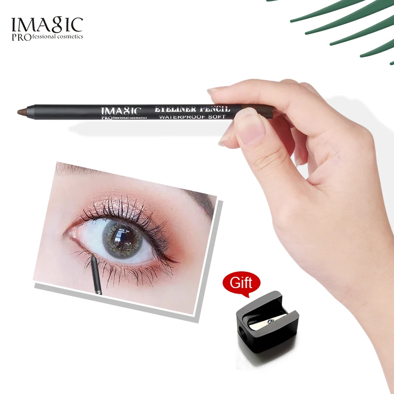 

IMAGIC Black Eyeliner Gel Pencil Long Lasting Waterproof Eye Liner Pen Cosmetic Beauty Makeup Set Eyeliner Pen+Pencil Sharpener