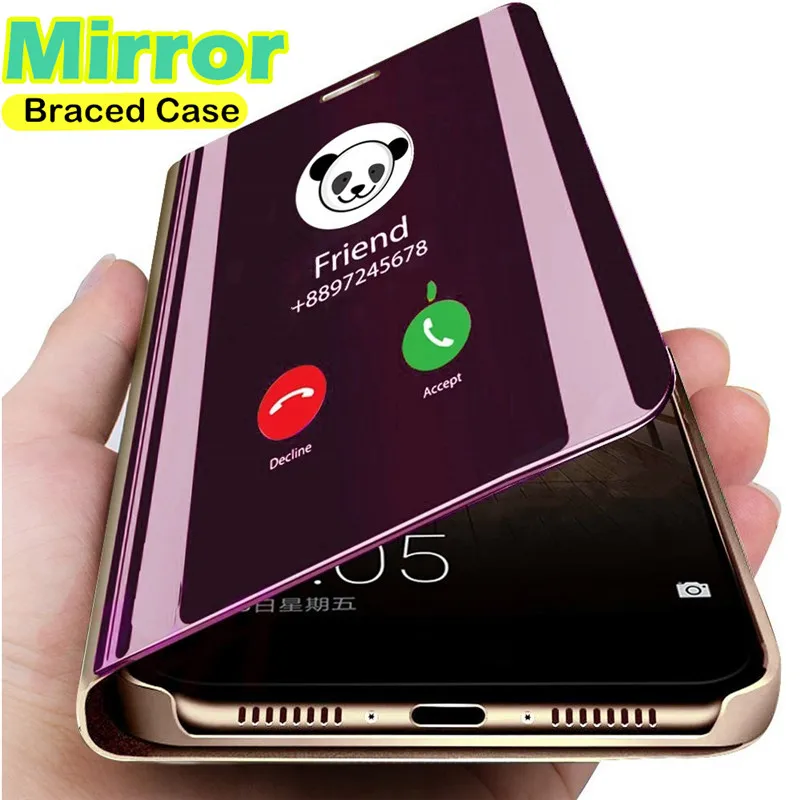 

Smart View Mirror Flip Case For Xiaomi Redmi Note 7 5 6 Pro 4X 6A S2 5 Plus Note 4X Cover For xiaomi Mi 9 A2 Lite 8 Lite F1 9 SE