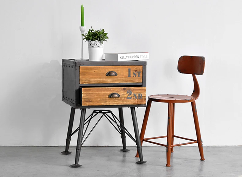 American country wrought iron bedside table table side a few corner a