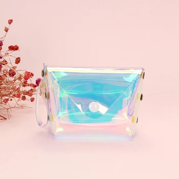 

Transparent Coin Purse Women Small Wallet Female Change Purses Mini Children's Pocket Wallets Key Card Holder PVC Hand bags