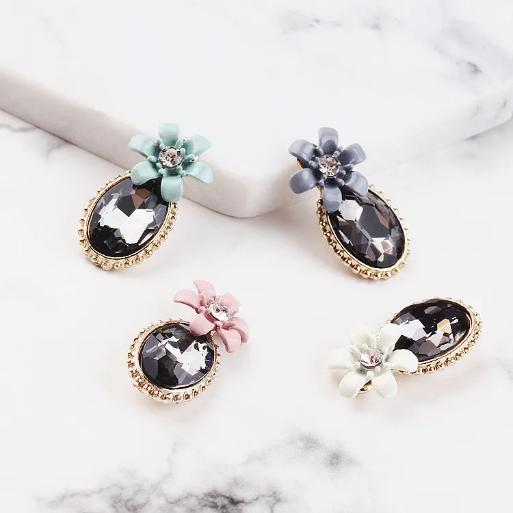 

Ritoule DIY handmade jewelry accessories alloy diamond diamond bracelet necklace pendant pendant earrings earrings flowers