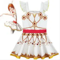 Аниме балерина Felicia косплэй костюм нарядные платья первый платье для причастия детский подарок Свадебная вечеринка платье Плетеный парик