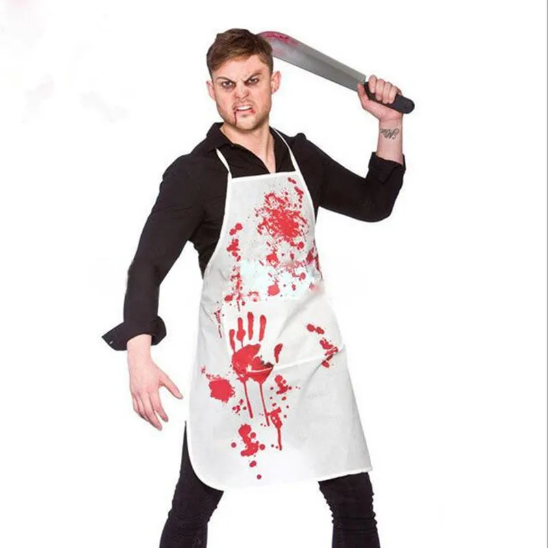 

Halloween Prop Adult Bloody Butcher Role Play Blood Aprons Horror Blood Dress Up Party Props Popular Scary Haunted House Costume