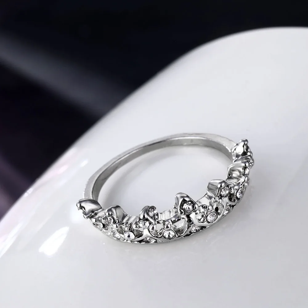 VKME серебряное кольцо для девушек, индивидуальный дизайн, кристальная корона, ювелирное изделие, Новые Вечерние подарки