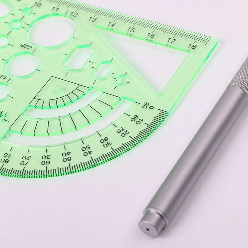1 комплект зеленый геометрический шаблон чертеж линейки инструменты картографирование школьные канцелярские товары высокого качества