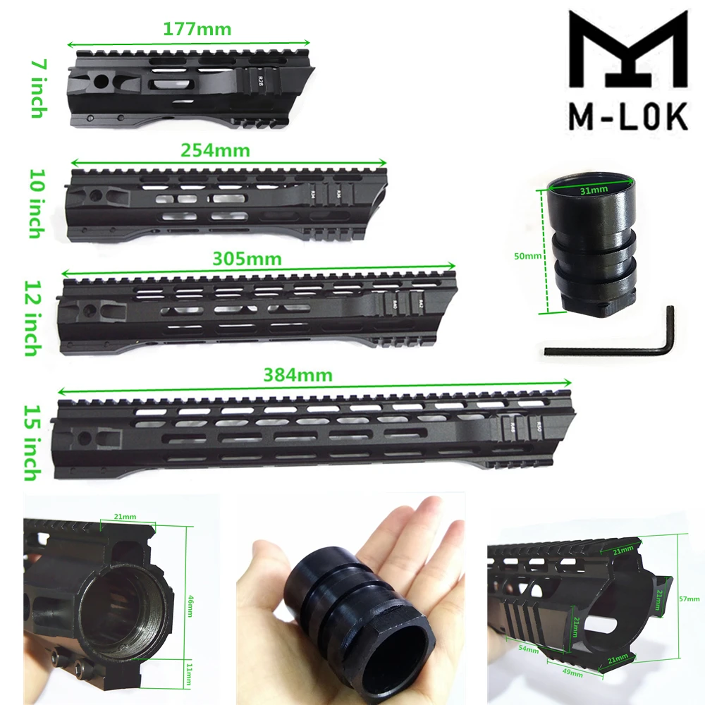 FIRECLUB 7 &quot10&quot 12 &quot15&quot дюймов MLOK наручная защита свободный плавающий супер тонкий