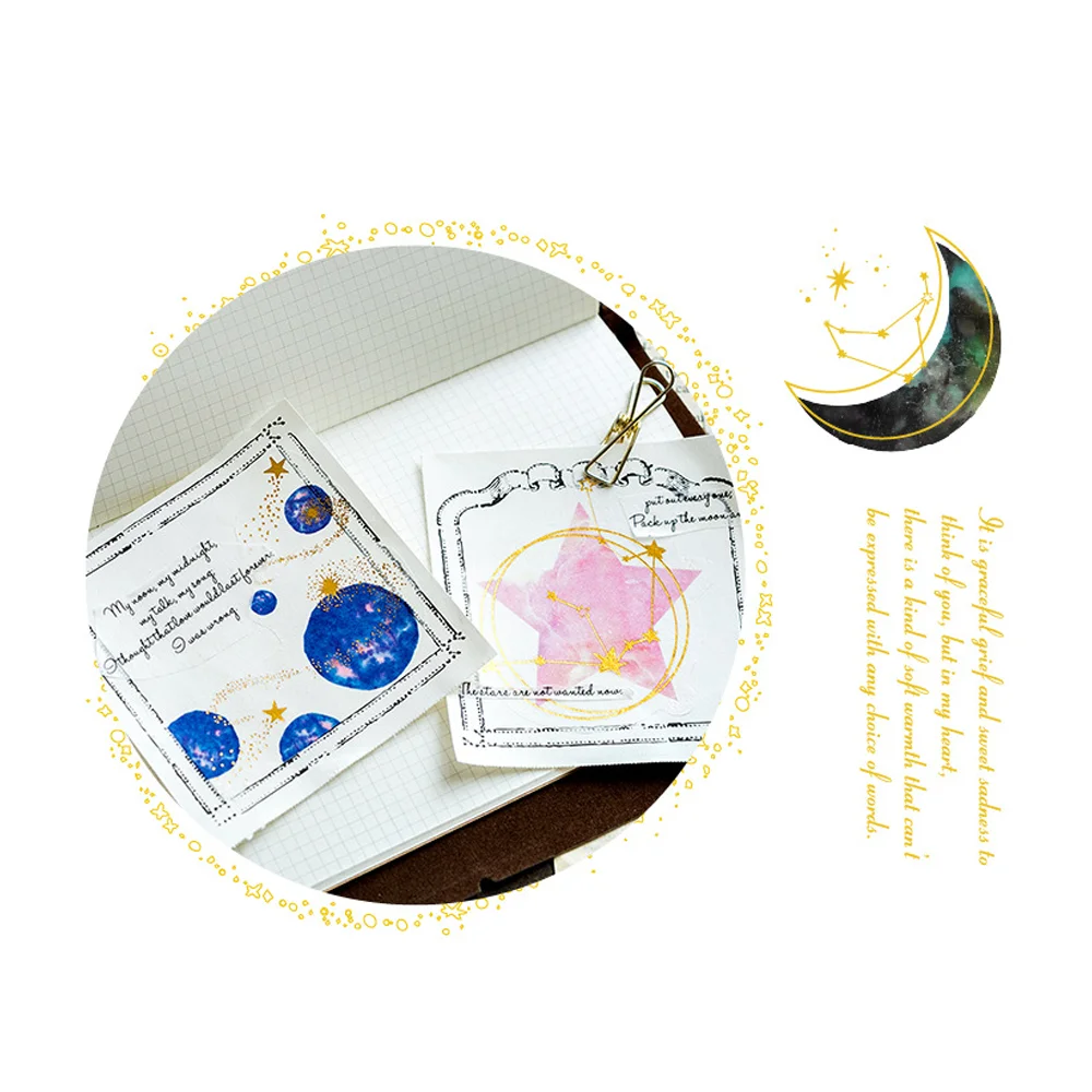 60 простыни/пакет Kawaii Galaxy бумага наклейки из бумаги васи DIY Скрапбукинг молочные Фотоальбом украшения канцелярские клей наклейки